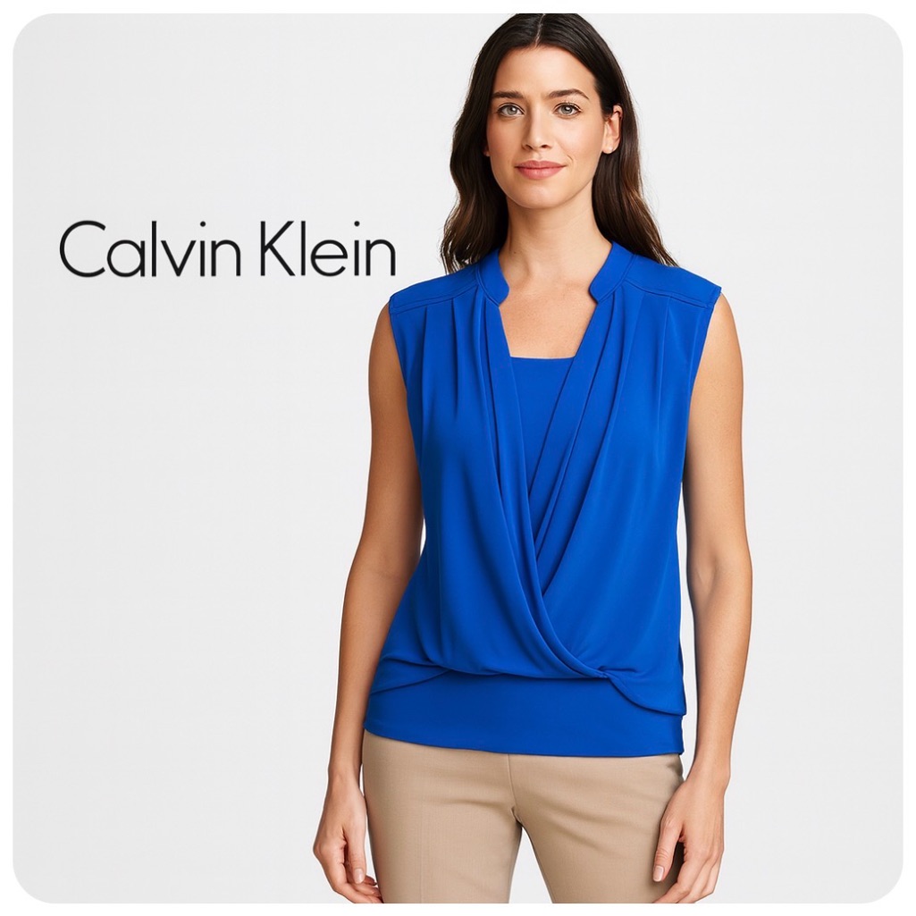 Calvin Klein Women's Blue Sleeveless Top